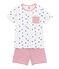 Boy's print and striped shortie pyjamas MARSHMALLOW white/MULTICO white