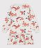 Girls' Long-Sleeved Fleece Dress MONTELIMAR beige/MULTICO white