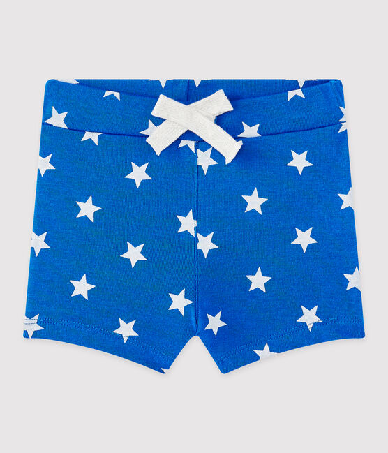 Baby boy's print shorts PERSE blue/MARSHMALLOW white