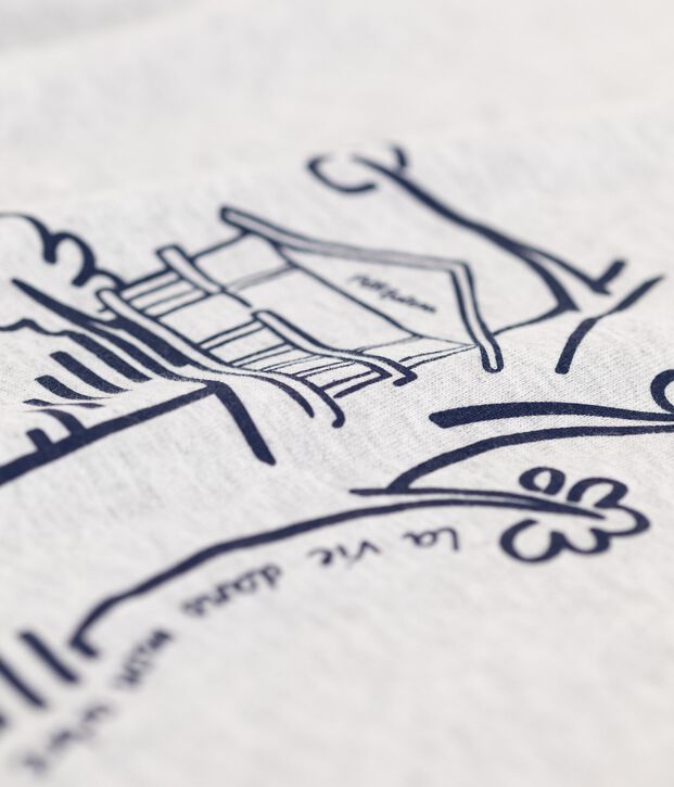 Boys' Short-Sleeved Cotton T-Shirt grey