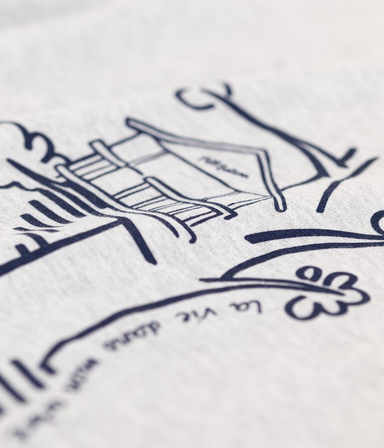 Boys' Short-Sleeved Cotton T-Shirt grey