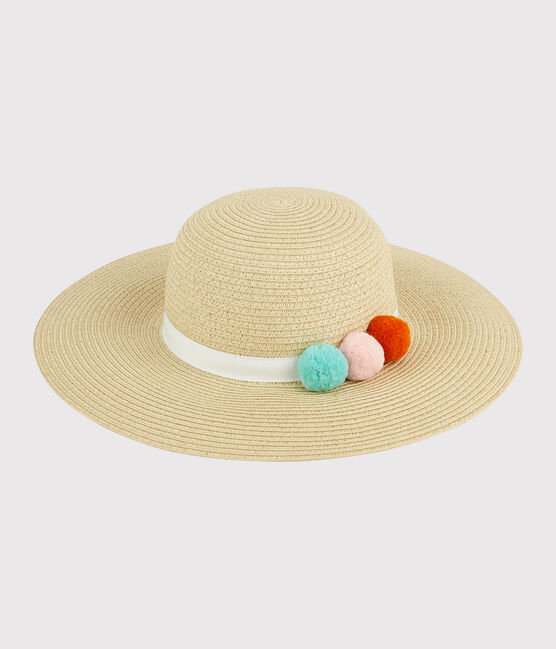 Baby Girls' Straw Hat NATUREL pink
