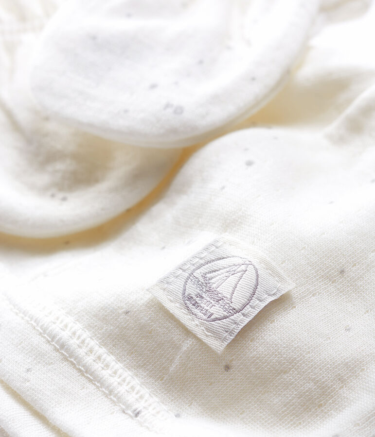 Newborn Babies' Bonnet and Mittens Set in Tube Knit multicolor