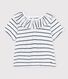 Babies' Short-Sleeved Striped Jersey Blouse
