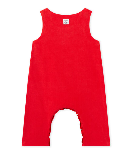 Baby boy's velours overalls FROUFROU red