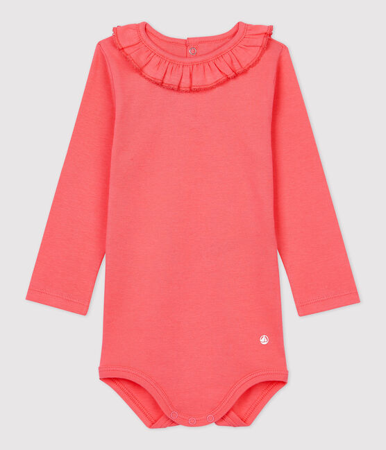 Babies' Cotton Bodysuit PEACHY orange