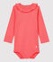 Babies' Cotton Bodysuit PEACHY orange
