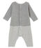 Baby boy's gingham all•in•one SUBWAY grey/MARSHMALLOW white