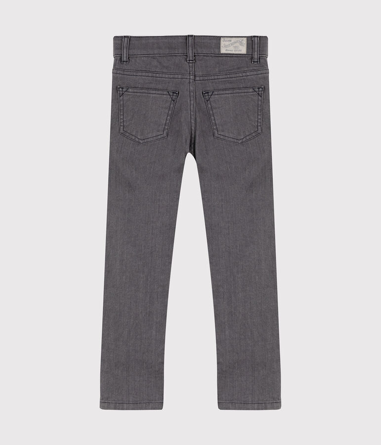 Boys' Denim Trousers GRIS MOYEN grey