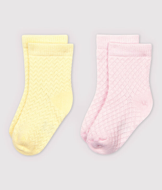 Babies' Unisex Textured Socks - 2-Pack multicolor