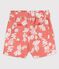 Girls' Gingham Poplin Shorts PAPAYE pink/MARSHMALLOW