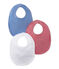 Set of 3 baby's bibs . white