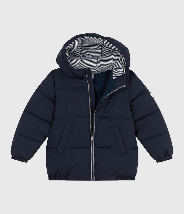 Children's plain puffer jacket blue