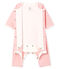 Baby Girls' Footless Ribbed Bodyjama CHARME pink/MARSHMALLOW white