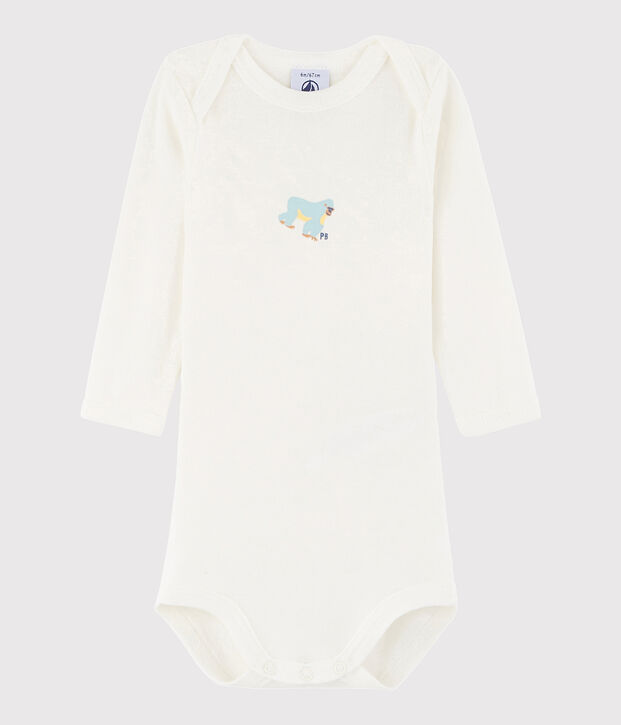 Unisex Babies' Long-Sleeved Bodysuit white