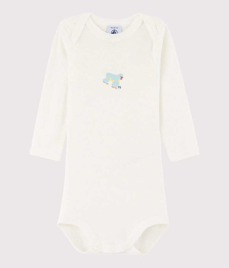 Unisex Babies' Long-Sleeved Bodysuit MARSHMALLOW white