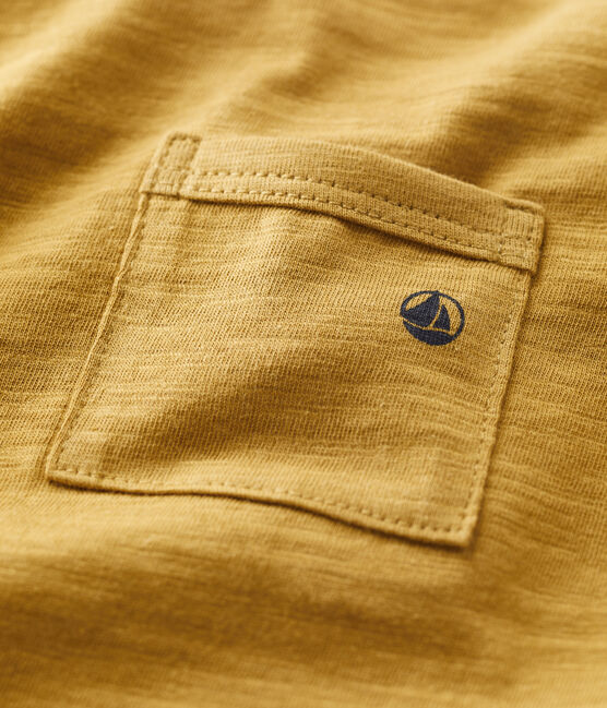 Babies' Plain Short-Sleeved Jersey T-Shirt ISTRE yellow