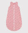 Babies' 1 TOG floral cotton sleeping bag CHARME pink/MARSHMALLOW white