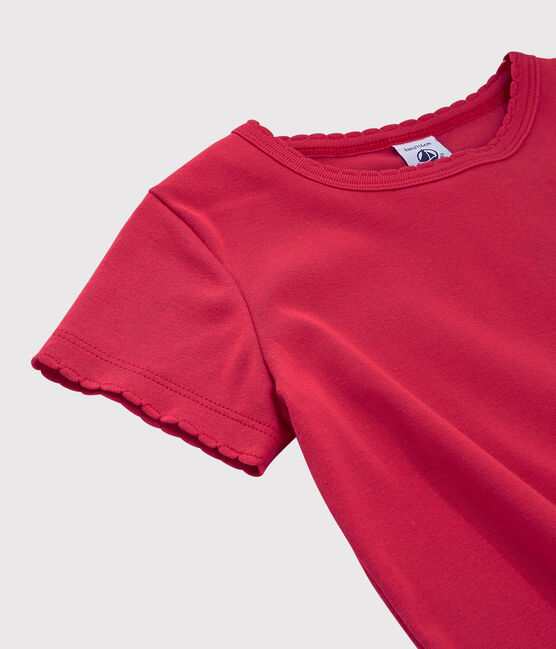 Children's Unisex Iconic Cotton T-Shirt CRANBERRY pink