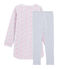 Girls' Velour Nightdress with Leggings MARSHMALLOW white/MULTICO white