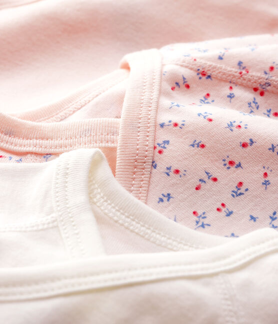 Babies' Long-sleeved Wrapover Organic Cotton Bodysuits - 3-Pack variante 1