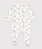 Babies' dog print fleece pyjamas white/multicolor