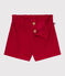 Babies' plain corduroy shorts TERKUIT red