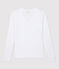 Women's Iconic V-Neck Cotton T-Shirt ECUME white