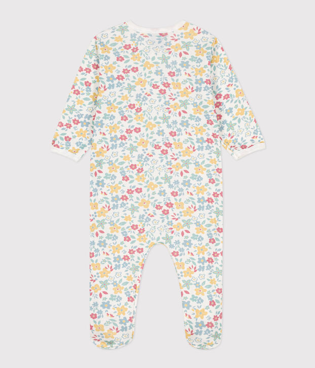 Floral Cotton Sleepsuit white/multicolor