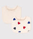 Heart Patterned Cotton Baby Bibs - 2-Pack