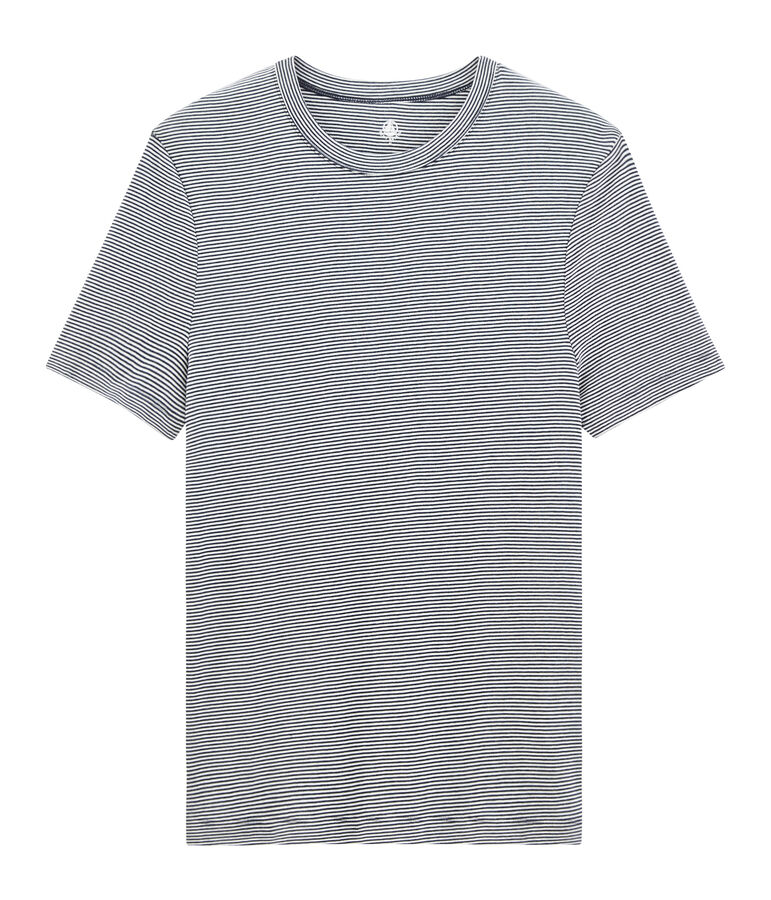 Men's Iconic Short-Sleeved Crew Neck T-Shirt blue/white