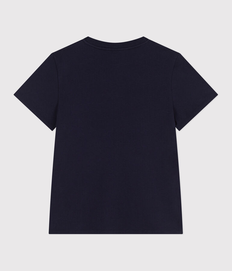 Women's Straight cotton T-Shirt SMOKING blue