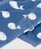Babies' onesie in whale-print fleece blue/white