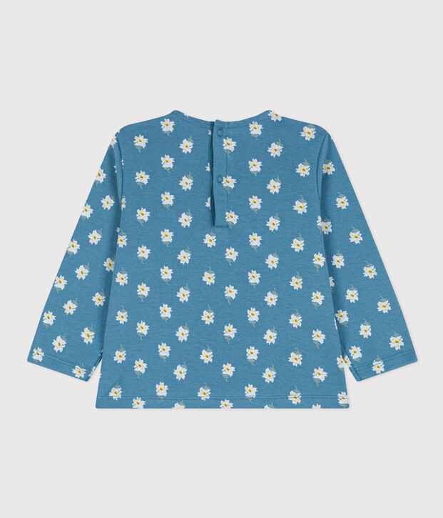 Babies' Long-Sleeved Cotton T-Shirt blue/multicolor