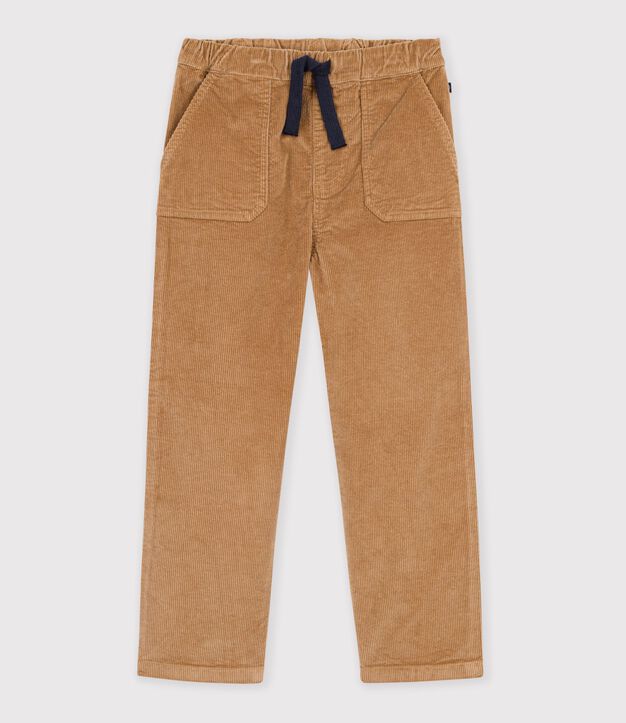 Children's straight corduroy trousers LATTE