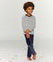Boys' Velour Pyjamas SMOKING blue/COQUILLE beige
