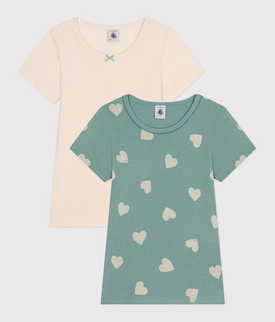 Children's Short-Sleeved Cotton Heart T-shirts - 2-Pack variante 1