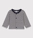 Babies' Stripy Tube Knit Cardigan