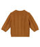 Mixed baby's wool and cotton cable knit cardigan BRINDILLE brown