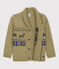 Boys' Wool/Cotton Cardigan JERRYCAN MOULINE /MULTICO