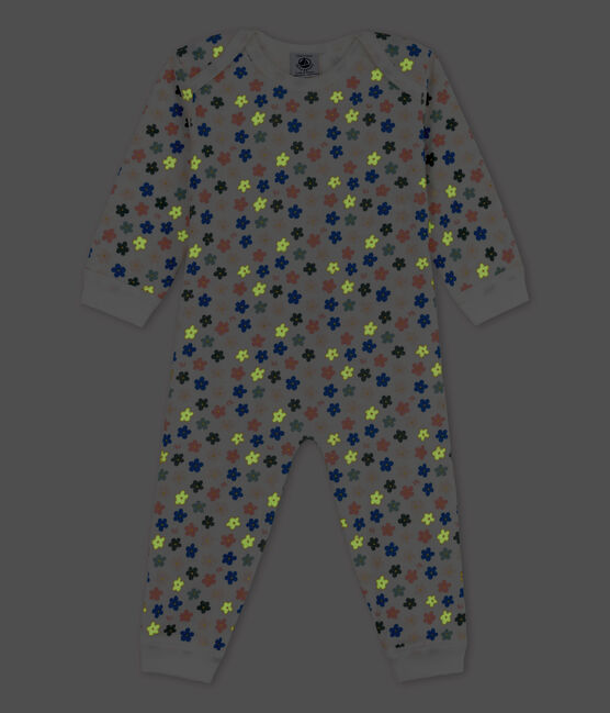 Babies' Glow-In-The-Dark Cotton Footless Sleepsuit MARSHMALLOW white/MULTICO white