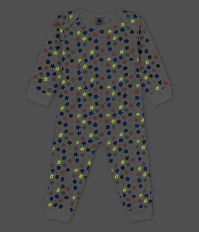 Babies' Glow-In-The-Dark Cotton Footless Sleepsuit white/multicolor