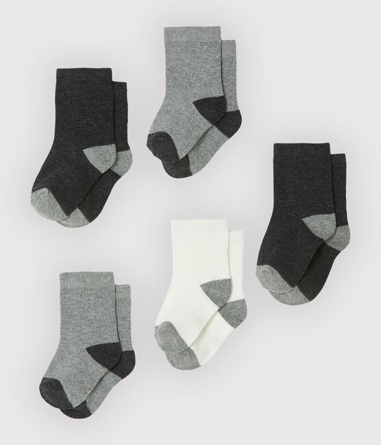 Baby Boys' Basic Socks - 5-Piece Set CITY CHINE grey