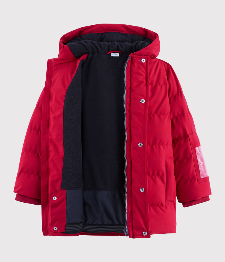 Boys'/girls' down ski jacket red