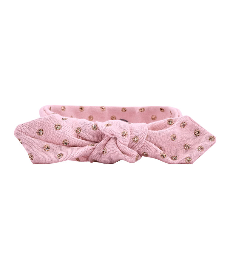 Polka dot headband pink/yellow