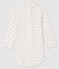 Babies' Long-Sleeved Roll-Neck Bodysuit MARSHMALLOW white/SMOKING blue