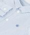 Babies' long-sleeved stripy cotton shirt blue/blue