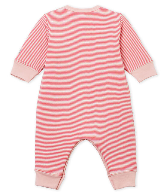 Baby Boys' Tube-Knit Footless Sleepsuit CHEEK pink/MARSHMALLOW white