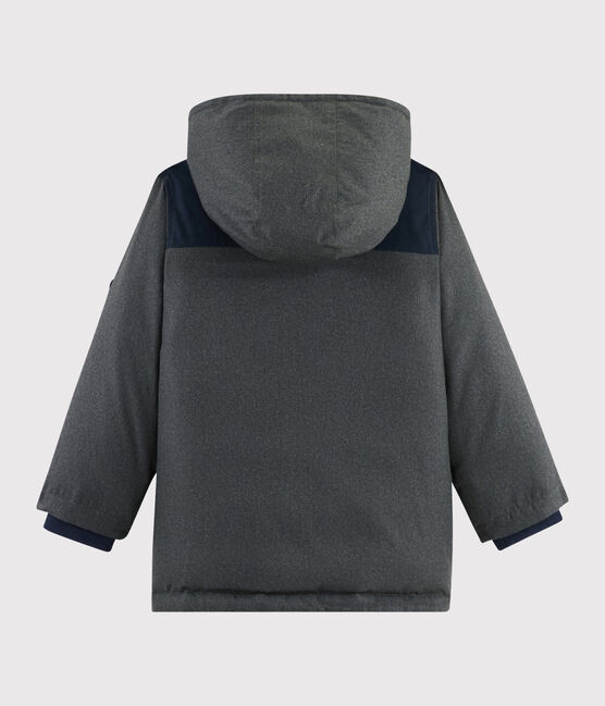 Boys' Coated Cotton Parka CITY CHINE grey