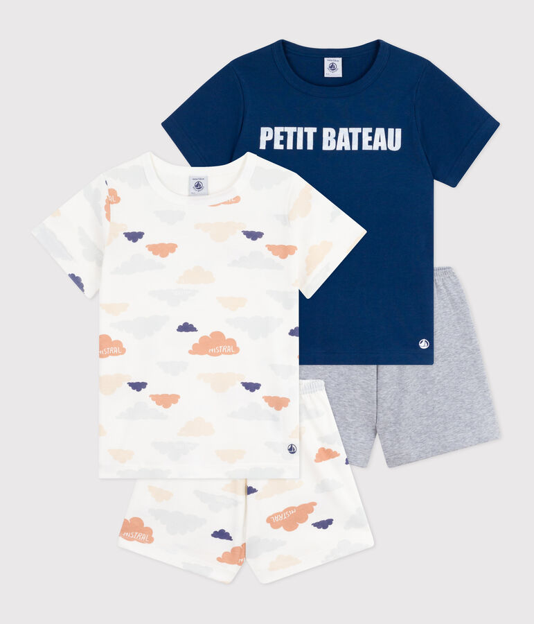 Children's short cotton pyjamas - 2-pack multicolor